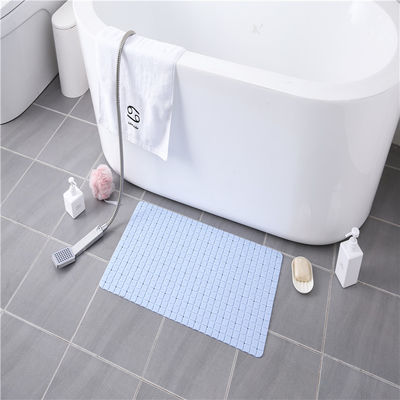 Bath Tub Shower PVC Mats Sky Blue Durable Bath Rug With Strong Suction Cups